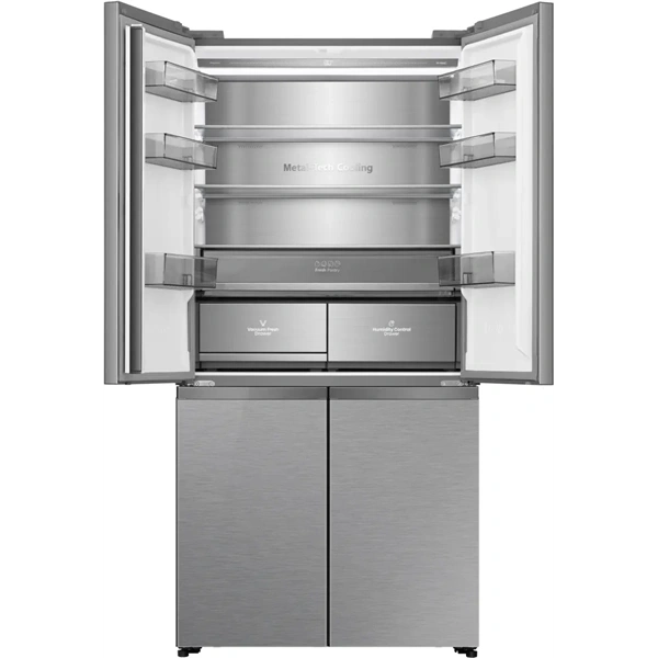 Hisense RQ768N4GVE szürke, négyajtós, No Frost, MultiDoor hűtőszekrény