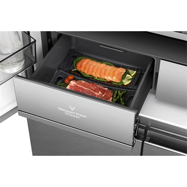 Hisense RQ768N4GVE szürke, négyajtós, No Frost, MultiDoor hűtőszekrény