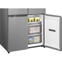 Hisense RQ768N4GVE szürke, négyajtós, No Frost, MultiDoor hűtőszekrény