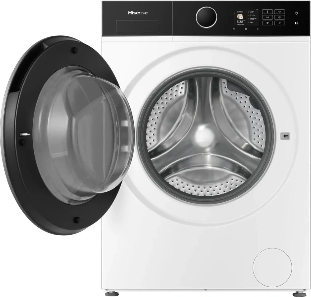 Hisense WF5i1045BWQ fehér, elöltöltős, 10,5 kg, 1400 ford./perc, gőzfunkció, WiFi, mosógép