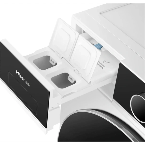 Hisense WF5i1045BWQ fehér, elöltöltős, 10,5 kg, 1400 ford./perc, gőzfunkció, WiFi, mosógép