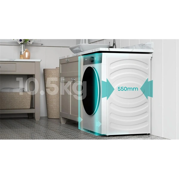 Hisense WF5i1045BWQ fehér, elöltöltős, 10,5 kg, 1400 ford./perc, gőzfunkció, WiFi, mosógép