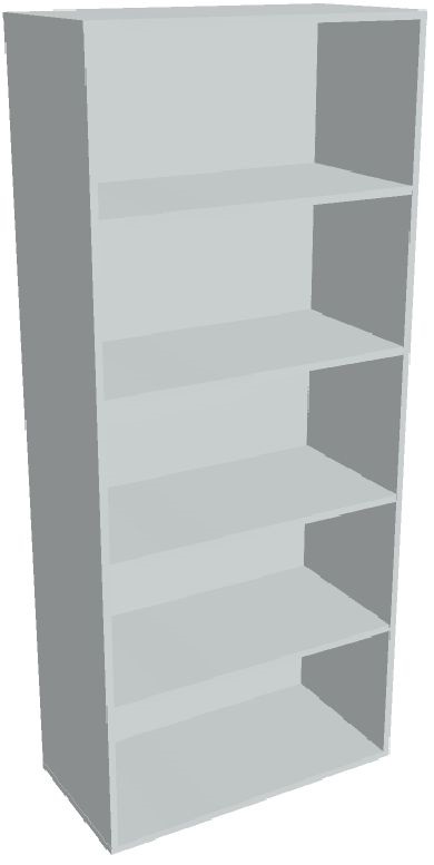 Hobis DRIVE D 5 80 szürke 185x80 cm nyitott polcos szekrény