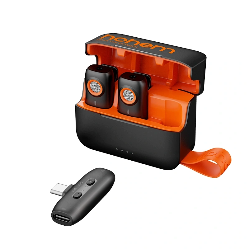 Hohem 2db mikrofon 1db vevőegység vezeték nélküli mikrofon + töltőtok