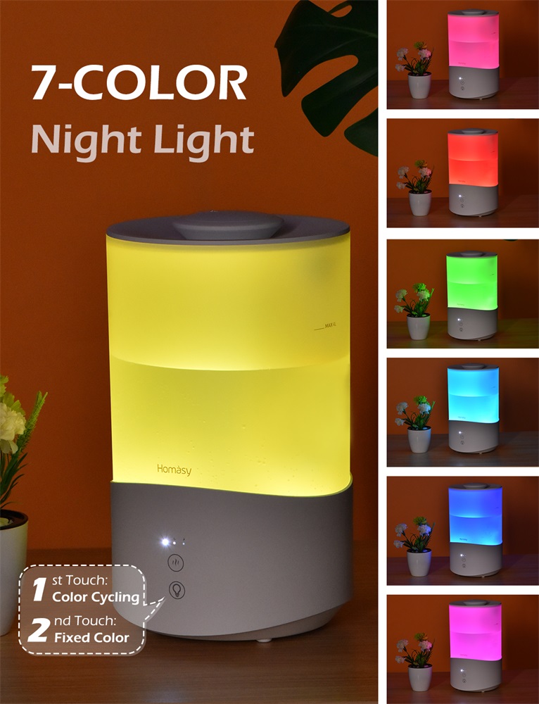 Homásy HMHM654AWEU fehér LED-es párásító