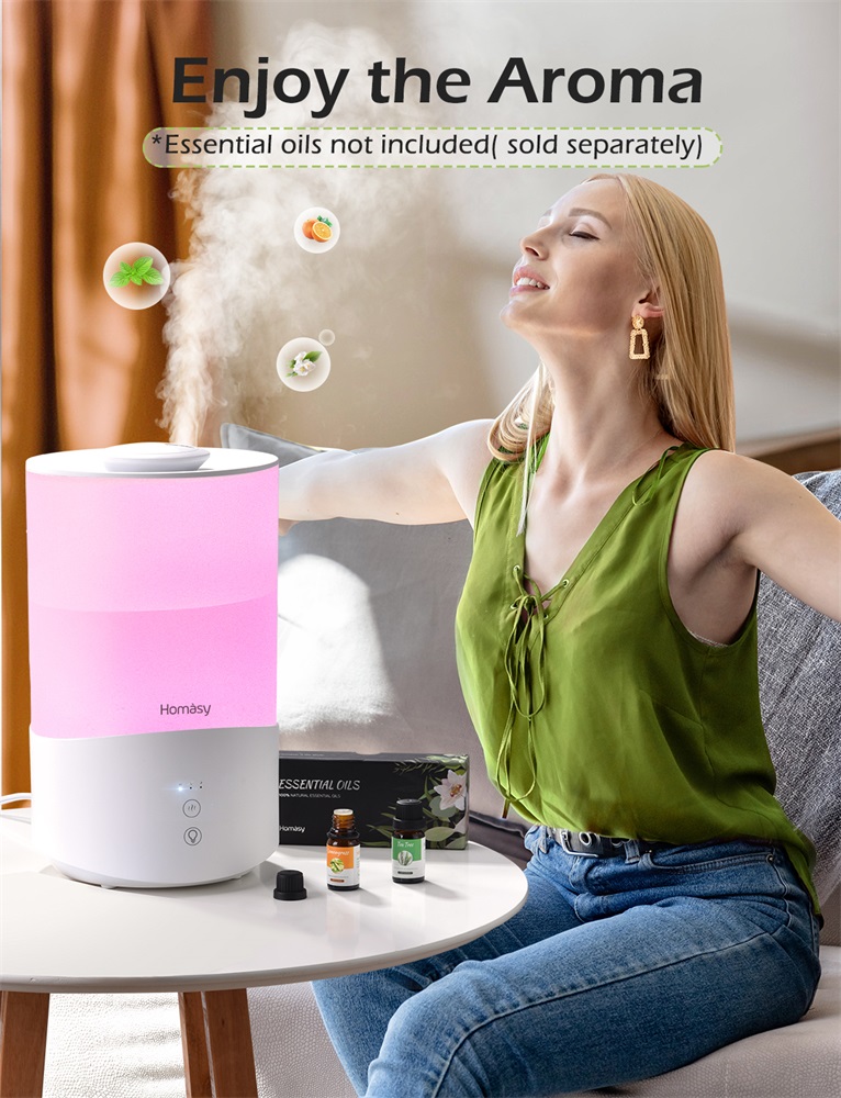 Homásy HMHM654AWEU fehér LED-es párásító