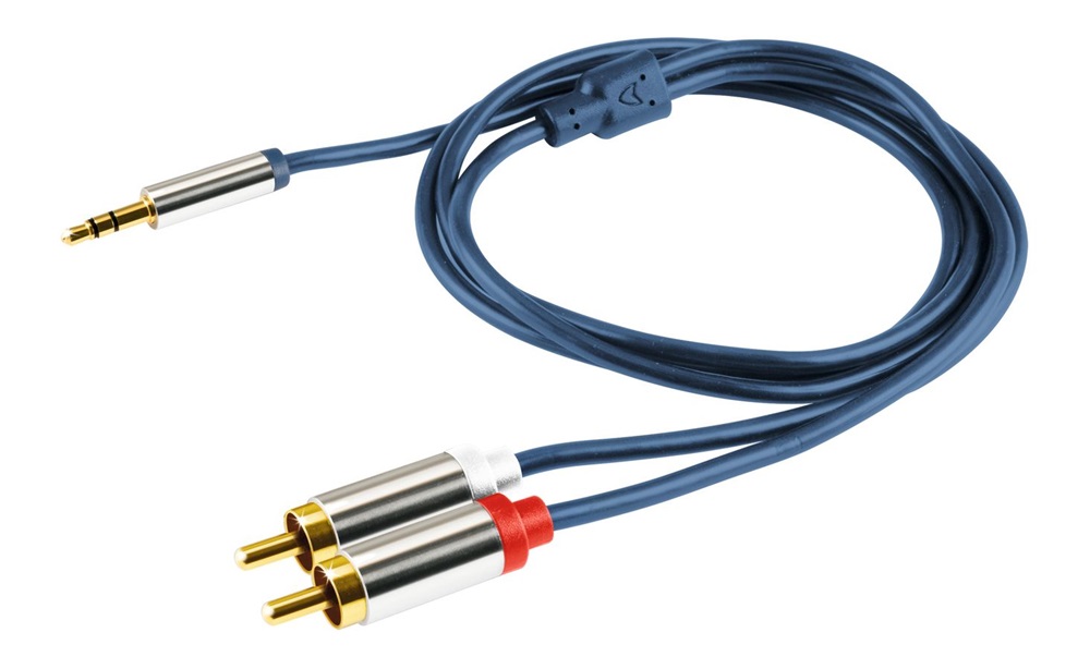 Home A 49-4M 3,5 mm sztereó jack - 2 RCA audió összekötő kábel 4m