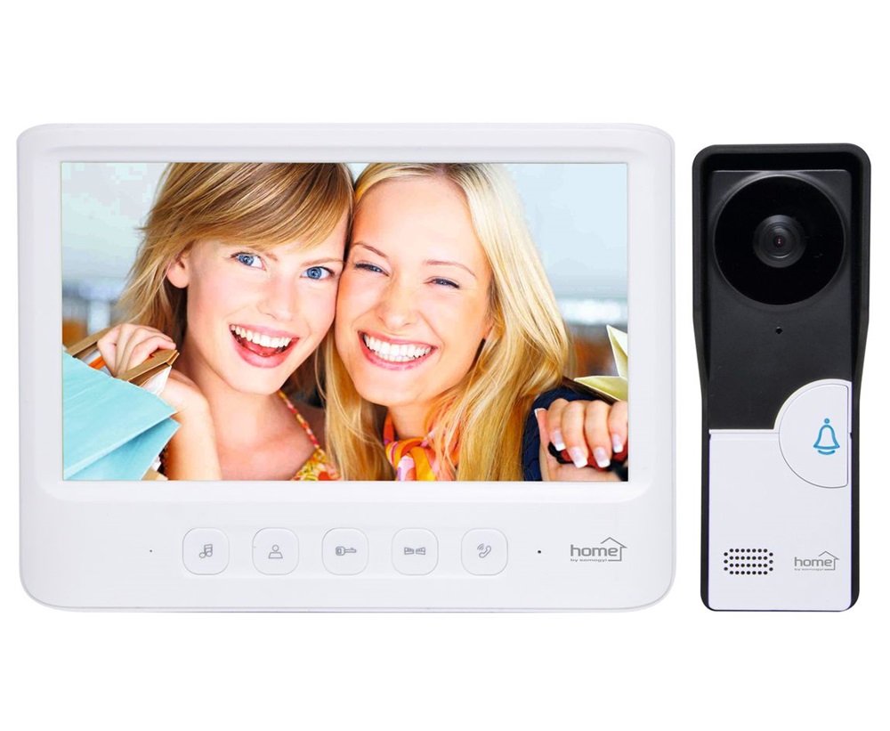 Home DPV 26 fehér videó kaputelefon 7"-os LCD betéri monitorral