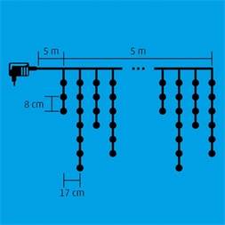 Home KKF 158/WW 5x5m/150 LED/kül-beltéri/melegfehér jégcsap LED-es karácsonyi fényfüggöny