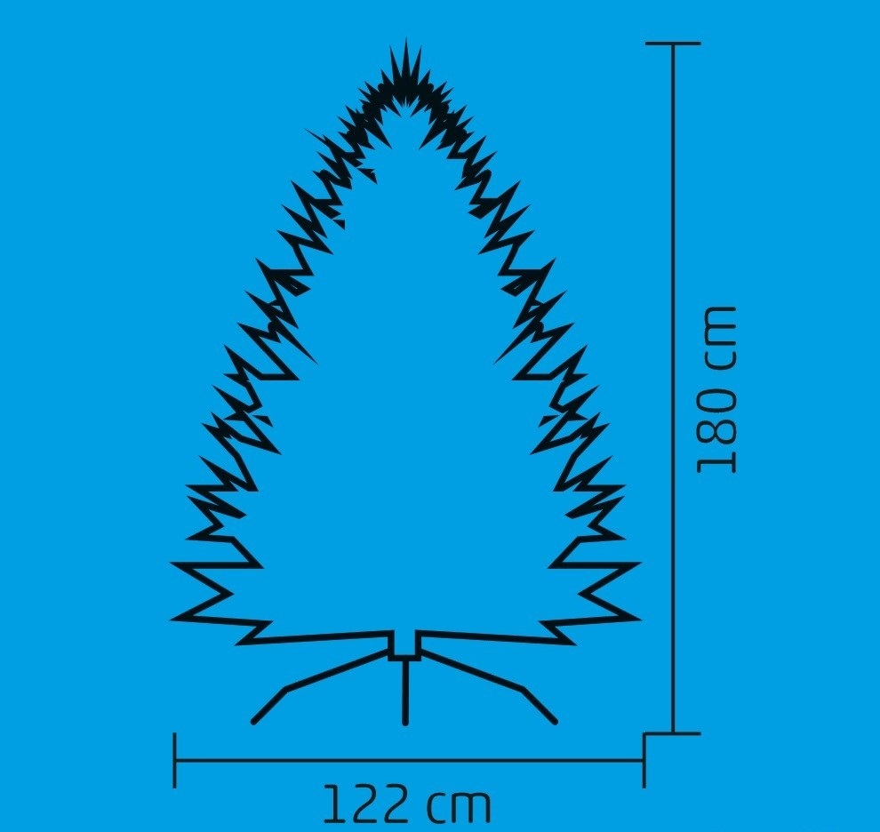 Home KMF 4/180 180 cm fém talpas műfenyő