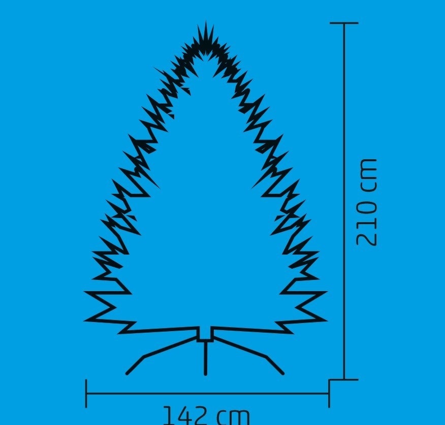 Home KMF 4/210 210 cm fém talpas műfenyő