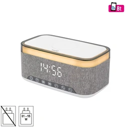 Home LTCR06 ébresztőórával Qi töltővel multimédia lejátszó