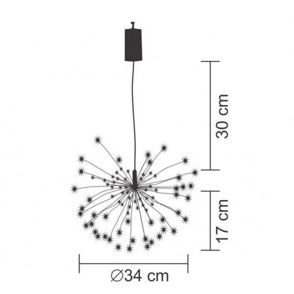 Home MFW 120/WW Micro 8 funkciós/kül-beltéri LED-es melegfehér tüzijáték dekoráció
