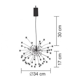 Home MFW 120/WW Micro 8 funkciós/kül-beltéri LED-es melegfehér tüzijáték dekoráció