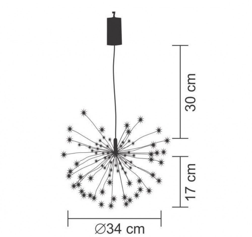 Home MFW 120/WW Micro 8 funkciós/kül-beltéri LED-es melegfehér tüzijáték dekoráció