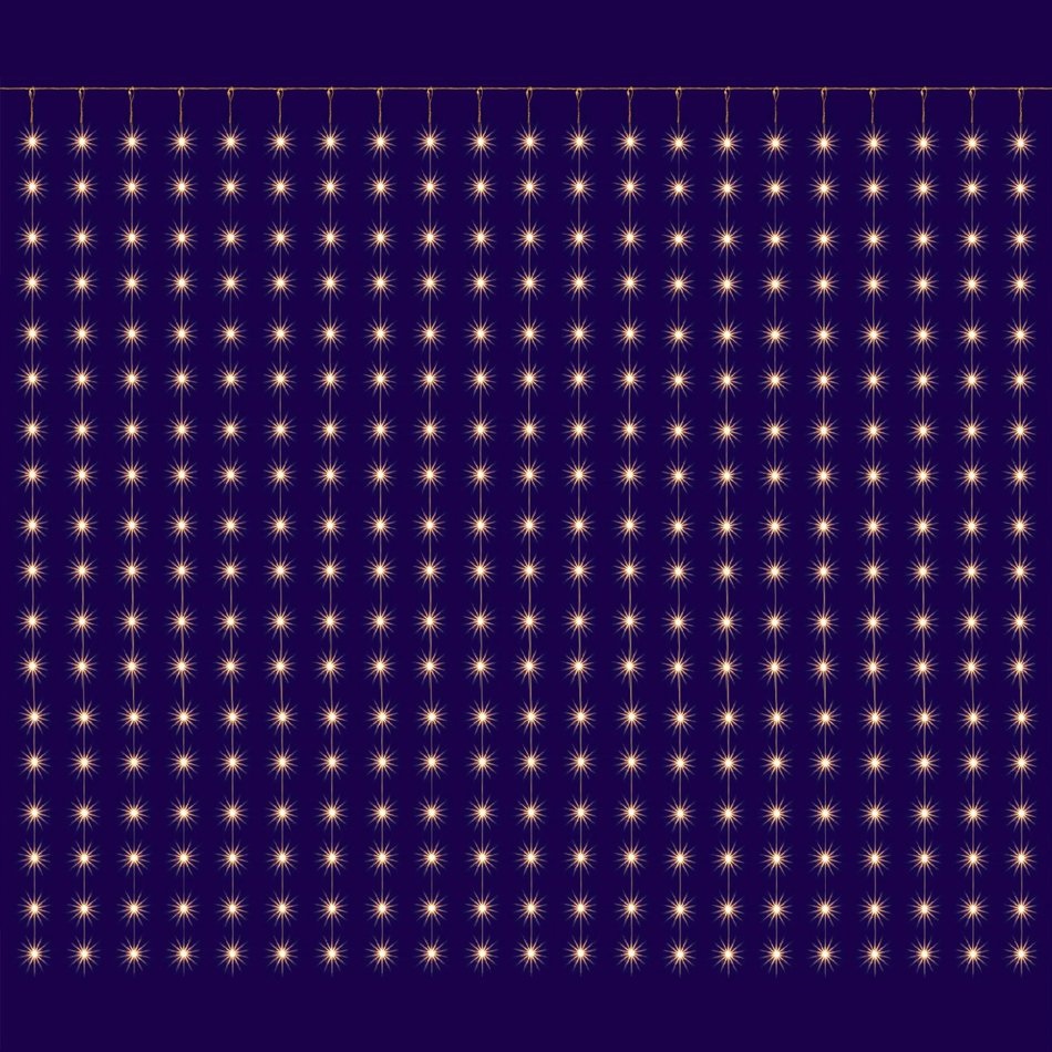 Home MLF 400/WW 2x2m/400 LED/kül-beltéri melegfehér Micro LED-es karácsonyi fényfüggöny