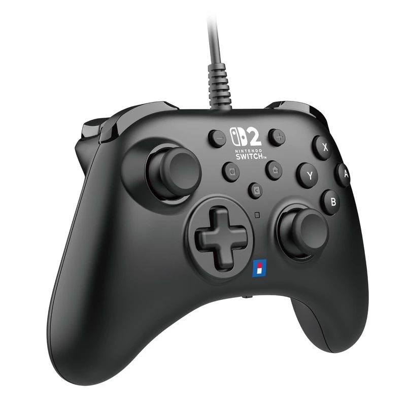 Hori NSX-005E Horipad Turbo Nintendo Switch 2 Official USB vezetékes fekete kontroller