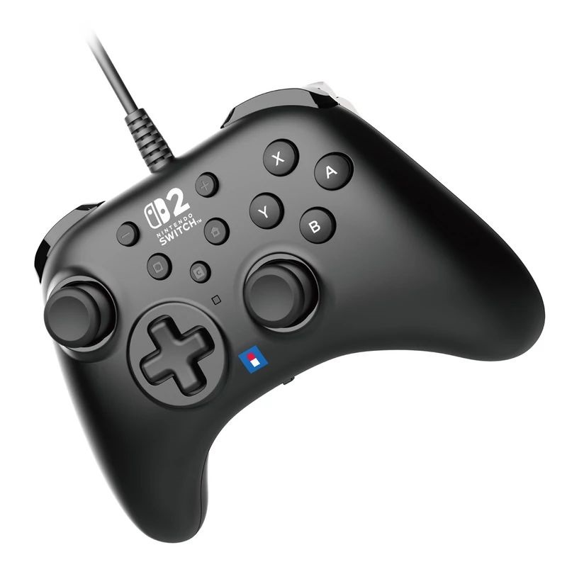 Hori NSX-005E Horipad Turbo Nintendo Switch 2 Official USB vezetékes fekete kontroller