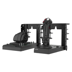 Hori Hotas Flight Control System, PC (Windows), Hall Effect, vezérlpanel, USB, fekete vezetékes joystick