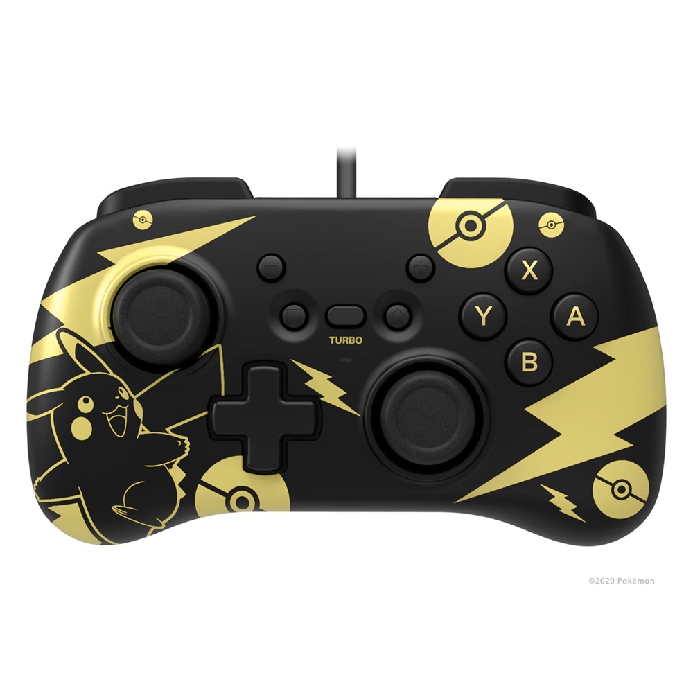 Hori NSP1652 Nintendo Switch HORIPAD Mini vezetékes Pikachu mintás fekete-arany kontroller