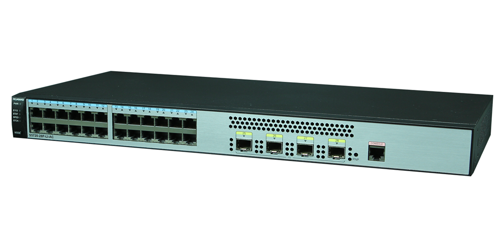 Huawei S5720-28P-LI-AC 24xGbE LAN 4xGbE SFP L3 menedzselhető switch