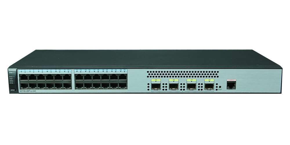 Huawei S5720-28P-LI-AC 24xGbE LAN 4xGbE SFP L3 menedzselhető switch