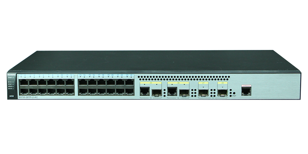 Huawei S5720-28TP-LI-AC 24xGbE LAN 2xGbE Combo RJ45/SFP 2xGbE SFP L3 menedzselhető switch