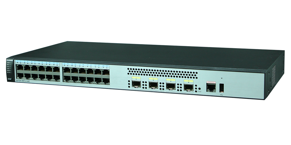 Huawei S5720-28X-LI-AC 24xGbE LAN 4x10GbE SFP+ L3 menedzselhető switch