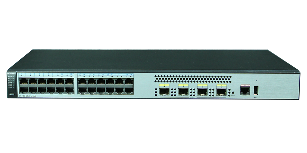 Huawei S5720-28X-LI-AC 24xGbE LAN 4x10GbE SFP+ L3 menedzselhető switch