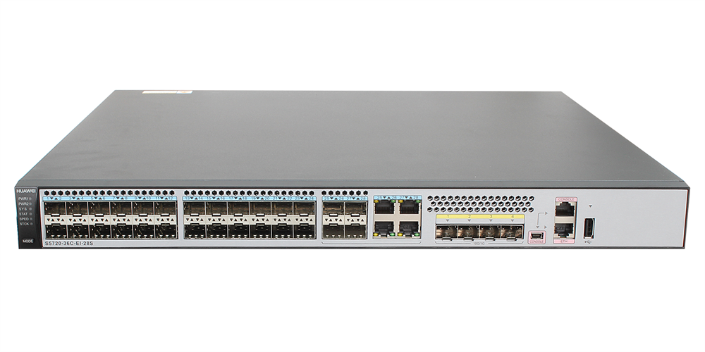 Huawei S5720-36C-EI-28S bundle 24xGbE LAN 4xGbE Combo RJ45/SFP 4x10GbE SFP+ L3 menedzselhető switch