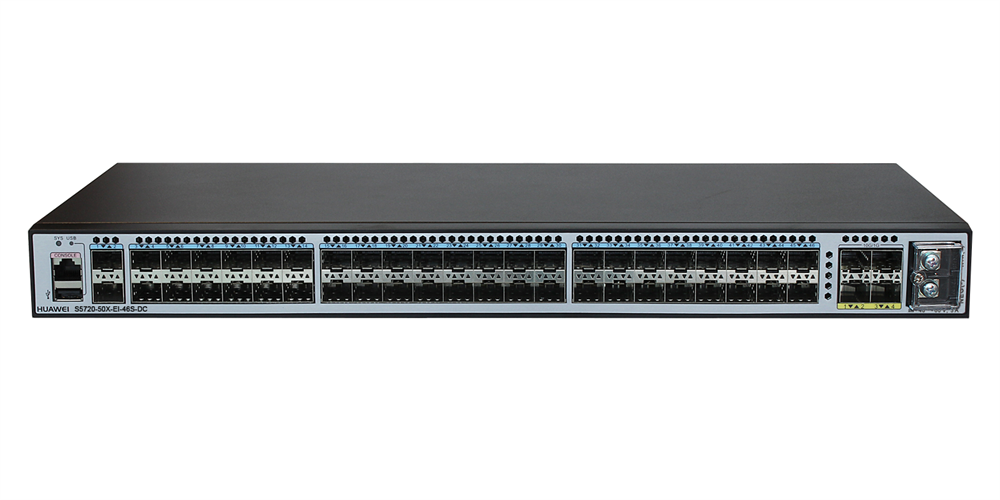 Huawei S5720-50X-EI-46S-DC 46xGbE SFP 4x10GbE SFP+ DC -48V L3 menedzselhető switch