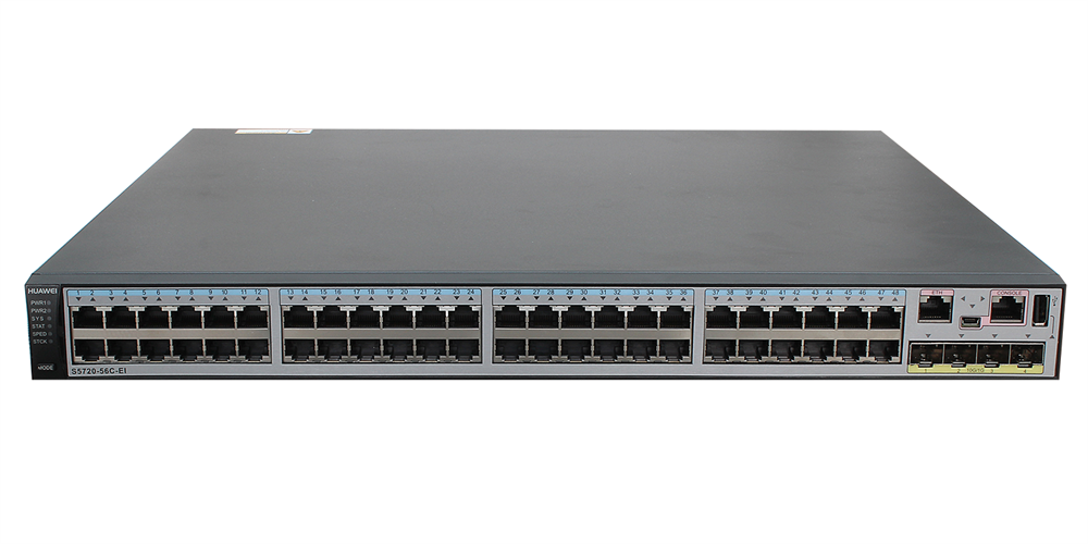Huawei S5720-56C-EI bundle 48xGbE LAN 4x10GbE SFP+ L3 menedzselhető switch