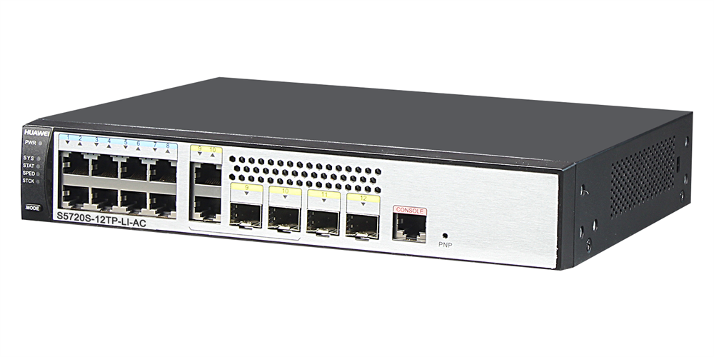 Huawei S5720S-12TP-LI-AC 8xGbE LAN 2xGbE Combo RJ45/SFP L3 menedzselhető switch