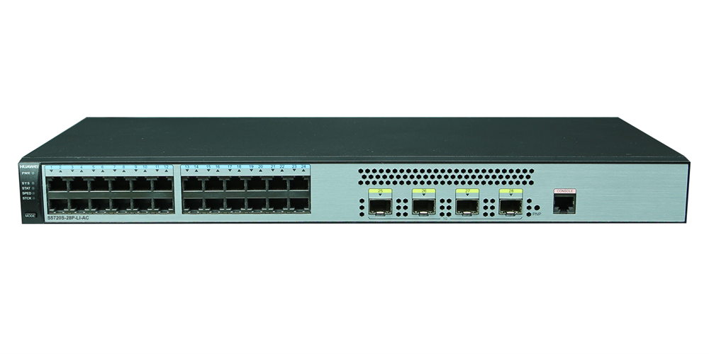 Huawei S5720S-28P-LI-AC 24GbE LAN 4xGbE SFP L3 menedzselhető switch
