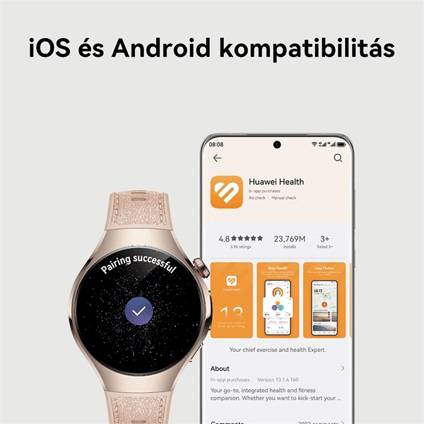 Huawei Watch 5 (46mm) fekete okosóra
