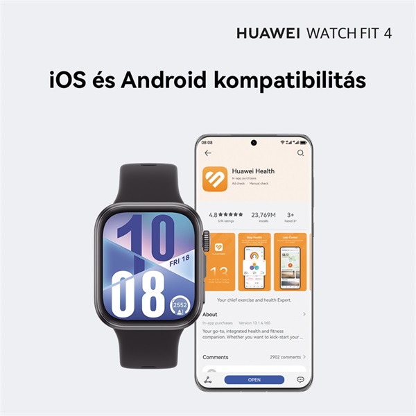 Huawei Watch Fit 4 fehér okosóra