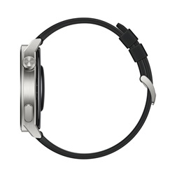 Huawei Watch GT 3 Pro (46mm) fekete szilikon pántos ezüst okosóra (Újracsomagolt)
