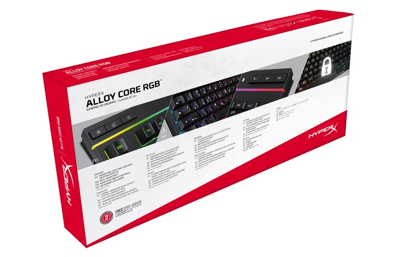 HyperX Alloy Core UK RGB világító gamer billentyűzet