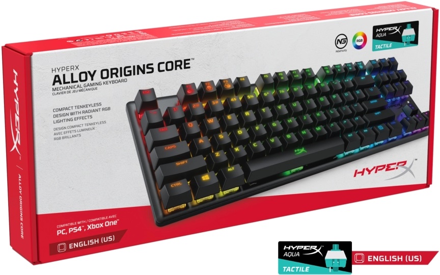 HyperX Alloy Origins Core Tenkeyless US világító mechanikus gamer billentyűzet