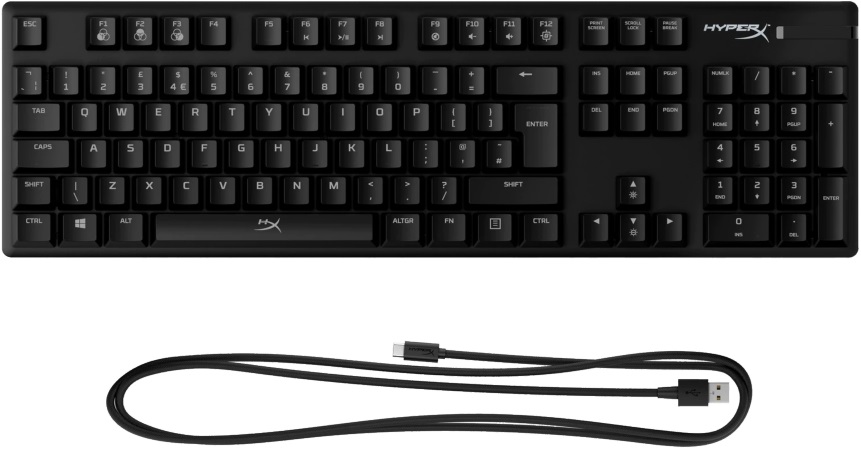 HyperX Alloy Origins (HyperX red) UK világító mechanikus gamer billentyűzet