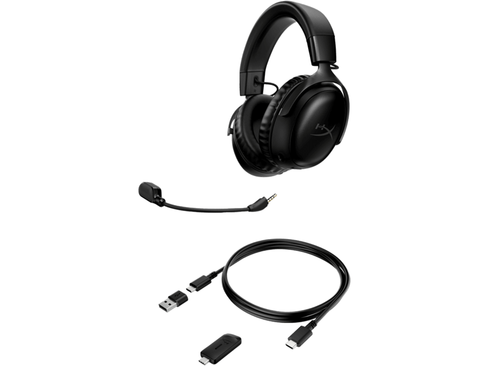 HyperX Cloud III Wireless fekete gamer headset