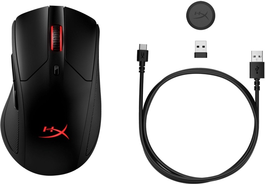 HyperX Pulsefire Dart vezeték nélküli fekete gamer egér