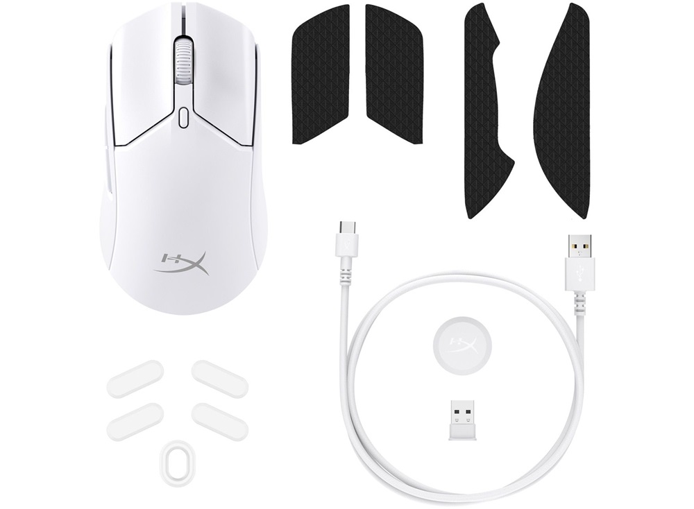 HyperX Pulsefire Haste 2 vezeték nélküli fehér gamer egér