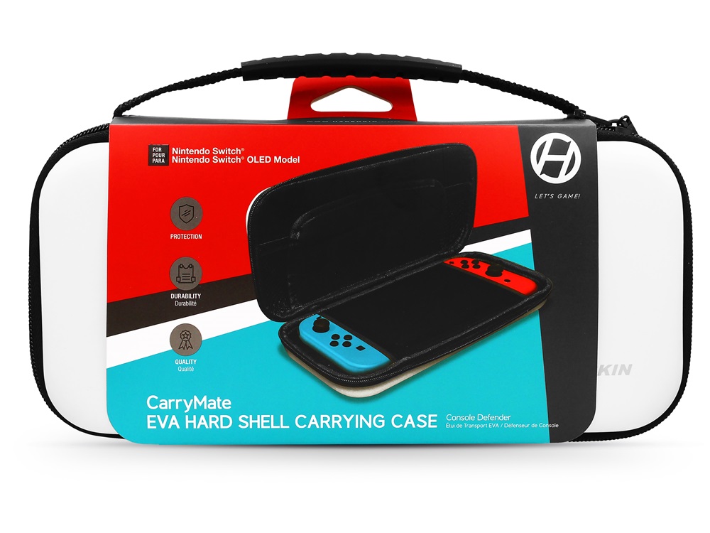 Hyperkin M07599-WH CarryMate EVA Nintendo Switch/Switch OLED/Switch Lite Fehér erősített utazótok