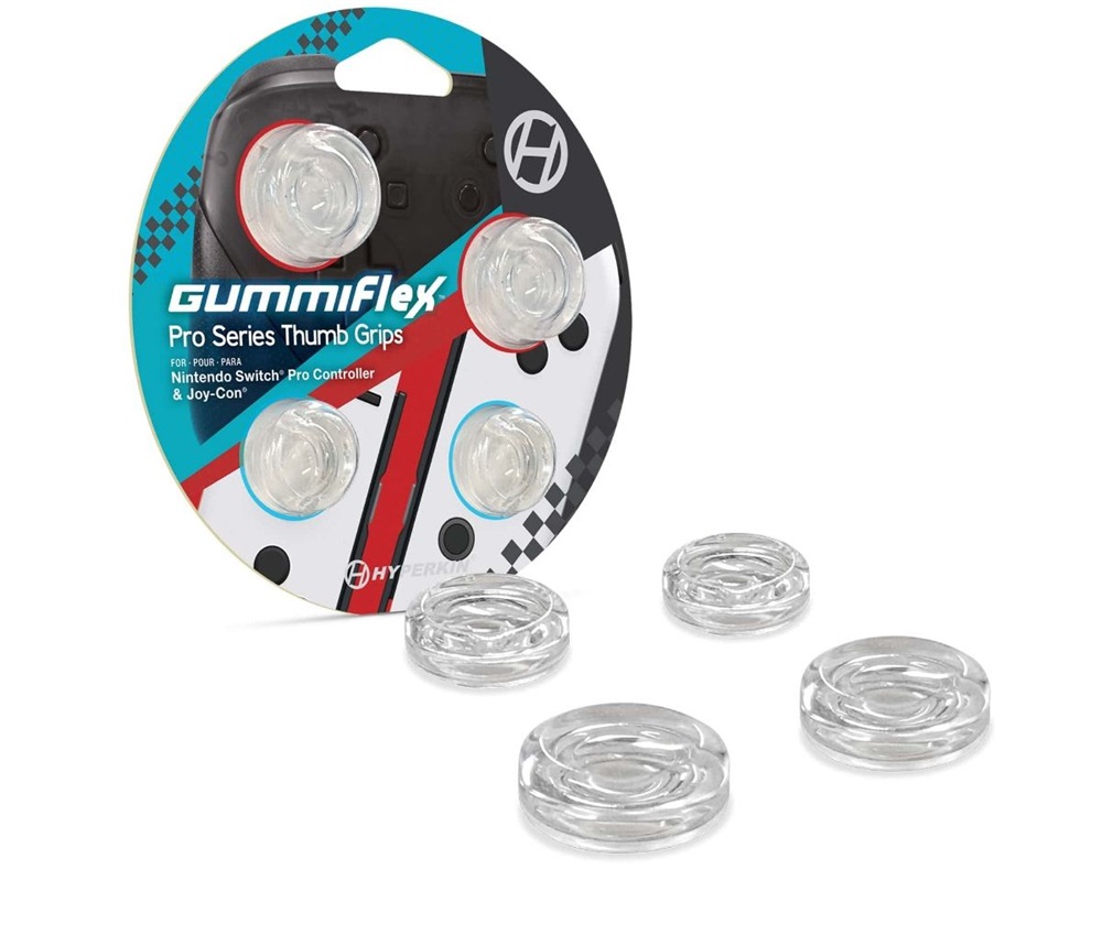 Hyperkin M07534-SW GummiFlex Nintendo Switch átlátszó hüvelykujj csúszásgátló (4 db)