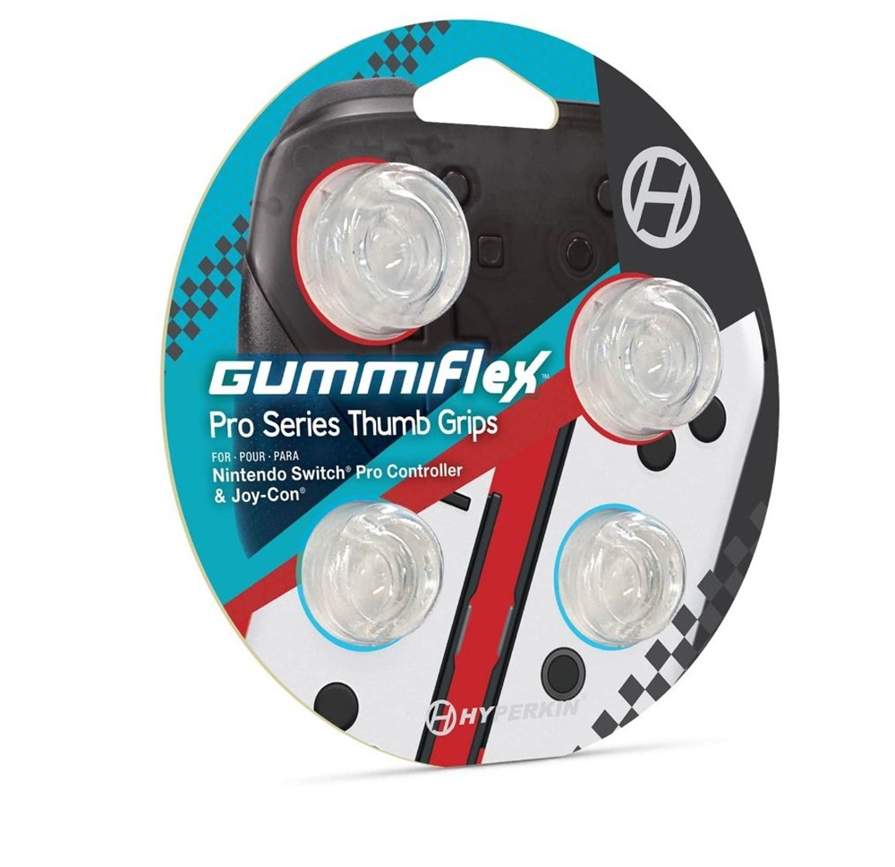Hyperkin M07534-SW GummiFlex Nintendo Switch átlátszó hüvelykujj csúszásgátló (4 db)