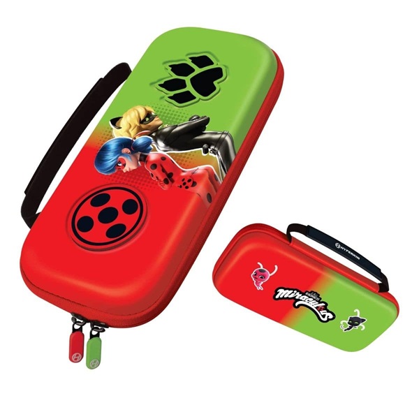 Hyperkin M07541-MTBC Miraculous EVA Nintendo Switch/Switch OLED/Switch "K.bogár és F.macska" erősített utazótok