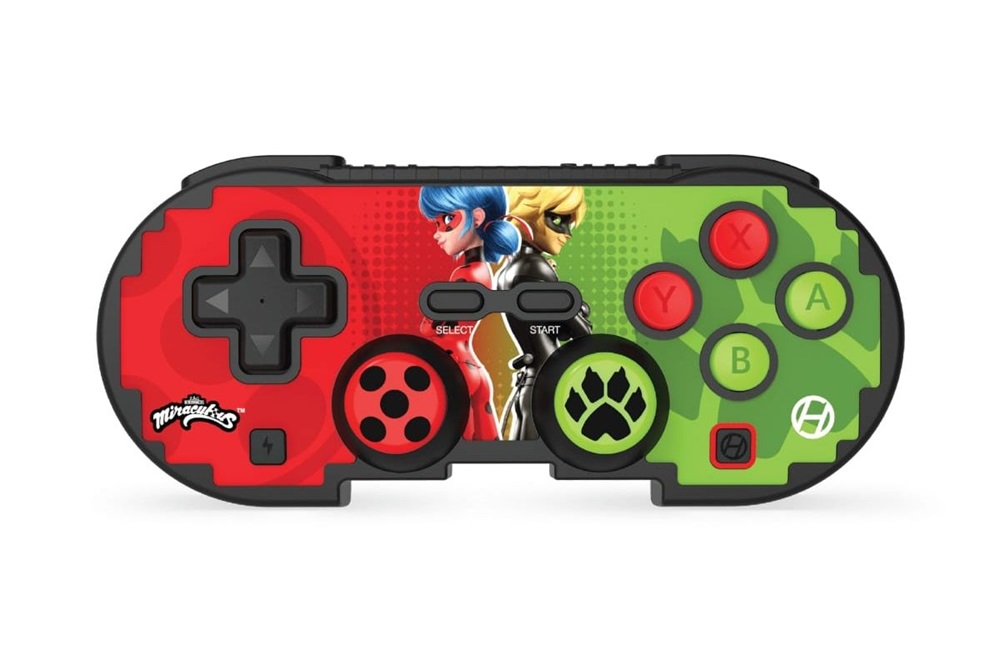 Hyperkin M01328-MTBC Pixel Art Miraculous Nintendo Switch/PC/Android vezeték nélküli "K.bogár és F.macska" kontroller