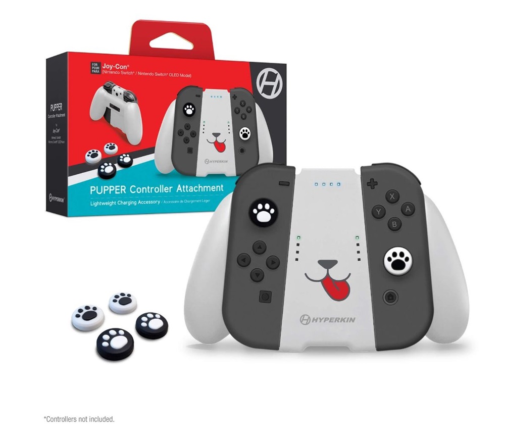 Hyperkin M07281-WH Pupper Nintendo Switch Joy-Con foglalat + hüvelykujj csúszásgátló (4 db)