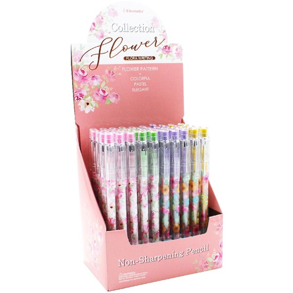 ICO Bensia virág mintás Pcvd93 DP50 tolóbetétes radíros ceruza